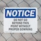 Signmission Do Not Go Beyond This Point Without Proper Gowning OSHA Notice Sign, Plastic, 14in W x 10in L, 2PK OS-2PACK-NS-P-1014-L-11278 - alternate 4